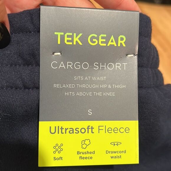NWT | TEK GEAR | Navy | Cargo Short w/ Ultrasoft Fleece | Small - Picture 4 of 4